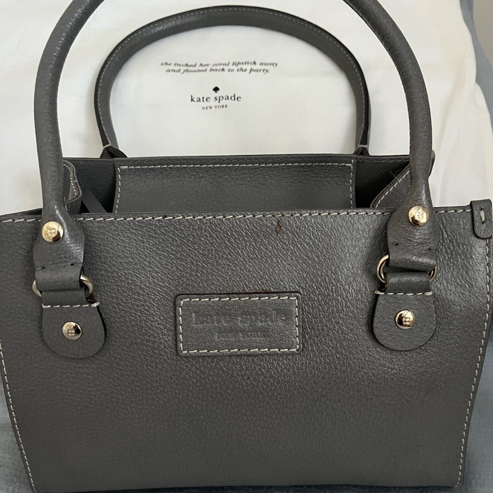 Kate Spade Gray Handbag Vintage shown on Model - Picture 5 of 9